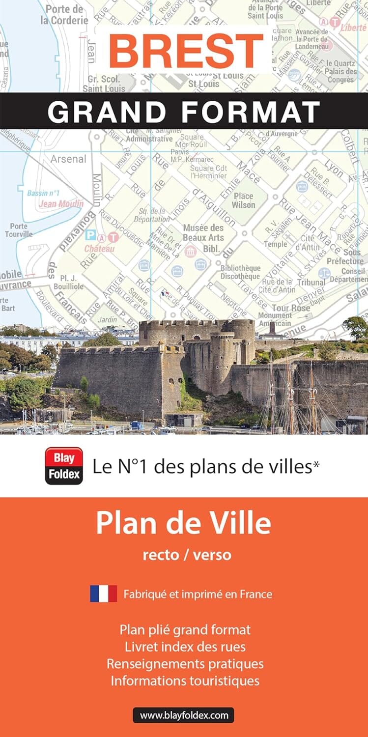 Brest - Plan de ville grand format | Blay Foldex plan de ville Blay Foldex 