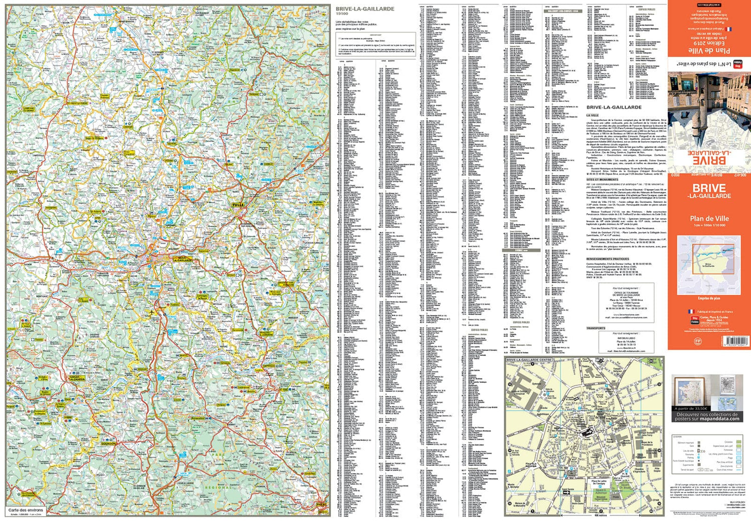 Brive-la-Gaillarde, Corrèze - Plan de ville | Blay Foldex plan de ville Blay Foldex