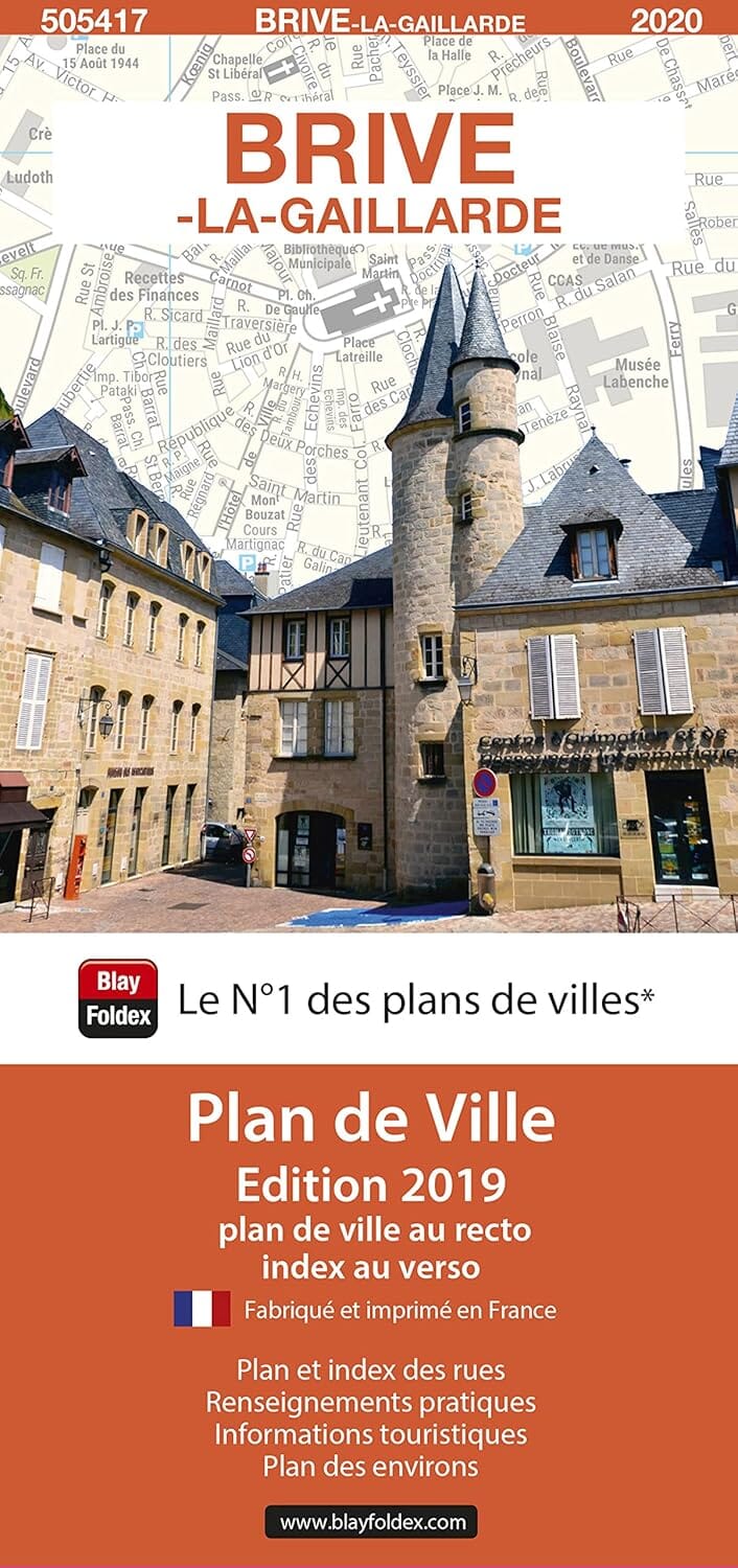 Brive-la-Gaillarde, Corrèze - Plan de ville | Blay Foldex plan de ville Blay Foldex