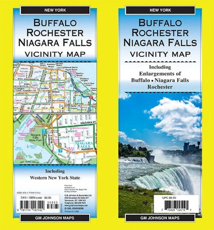 Buffalo / Rochester / Niagara Falls Vicinity, New York Carte régionale | GM Johnson plan de ville GM Johnson 