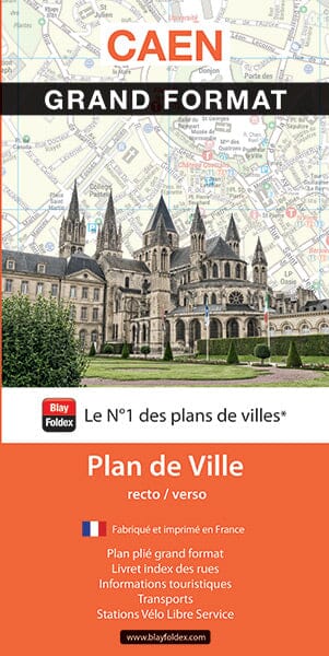 Caen - Plan de ville grand format | Blay Foldex plan de ville Blay Foldex