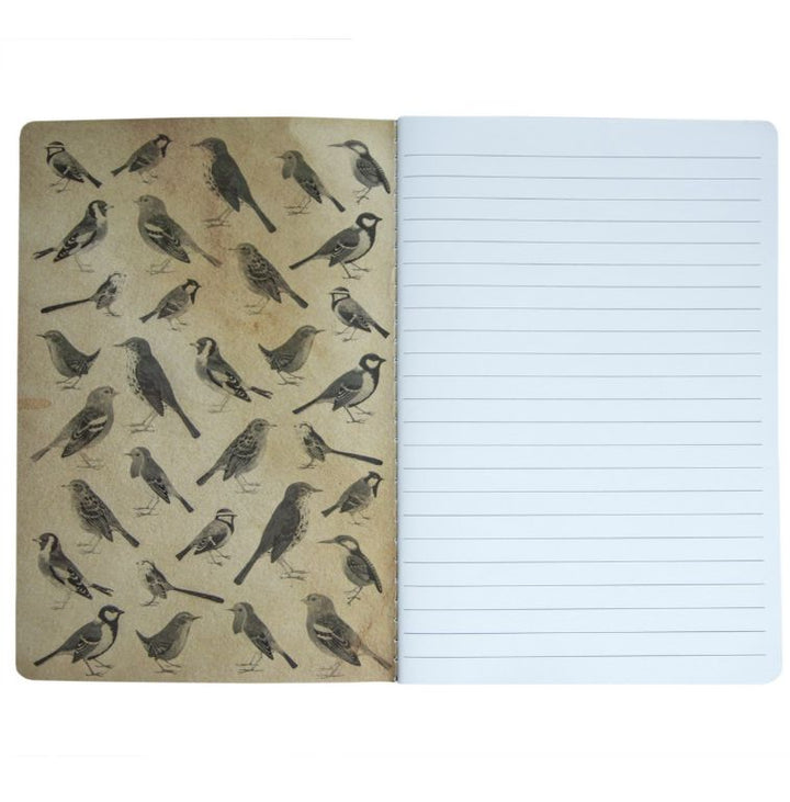 Cahier style vintage (14 x 20 cm) - Motif "Oiseaux" | Sass & Belle carnet de voyage Sass & Belle 