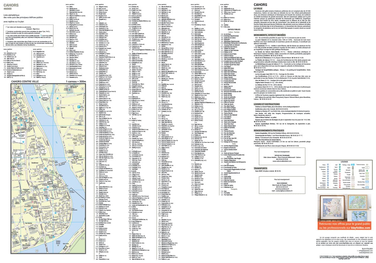 Cahors, Lot - Plan de ville | Blay Foldex plan de ville Blay Foldex