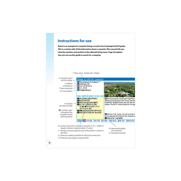 CampingCard ACSI - Carte de réductions & Guide Europe 2026 (Edition anglaise) guide pratique ACSI 