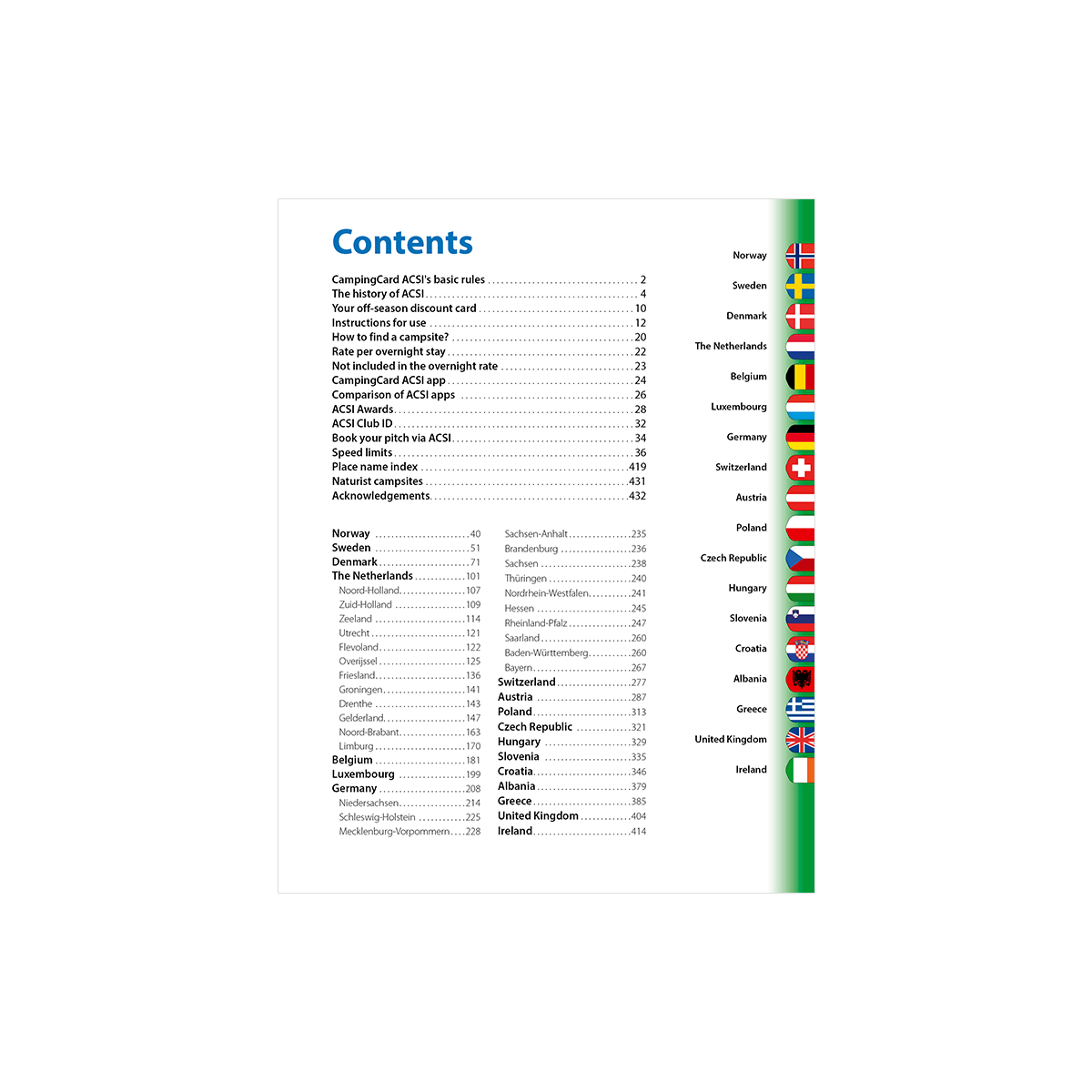CampingCard ACSI - Carte de réductions & Guide Europe 2026 (Edition anglaise) guide pratique ACSI 