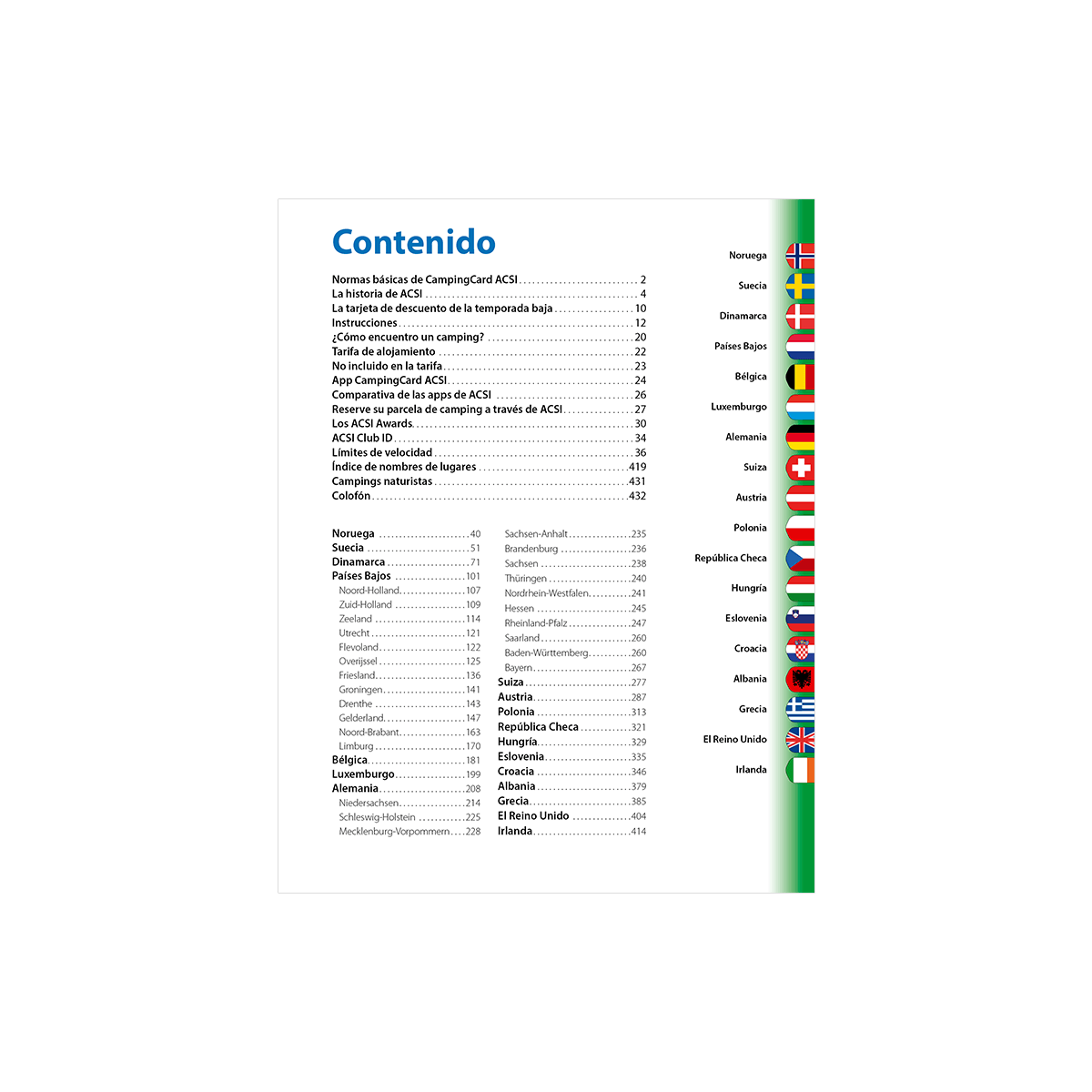 CampingCard ACSI - Carte de réductions & Guide Europe 2026 (Edition espagnole) guide pratique ACSI 