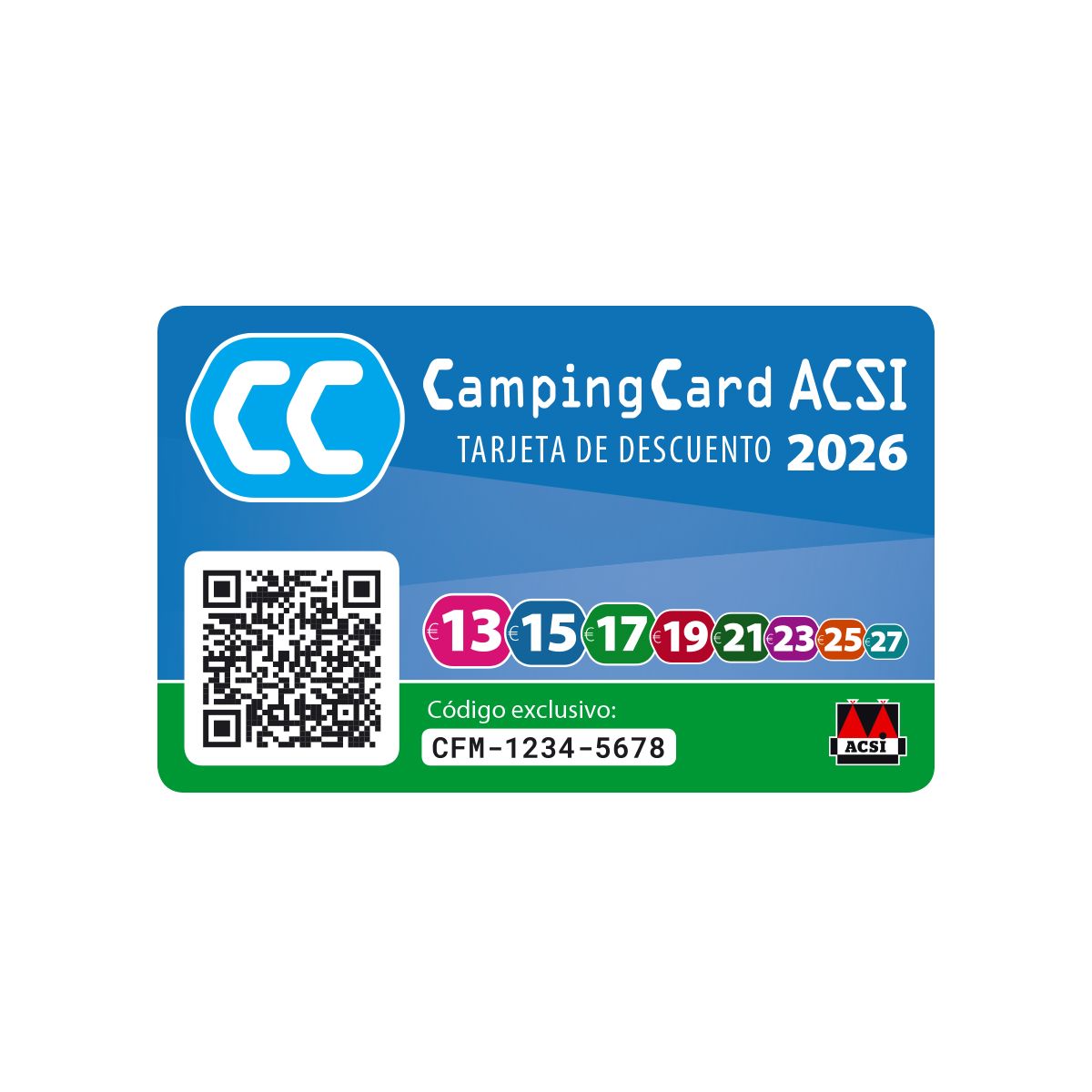 CampingCard ACSI - Carte de réductions & Guide Europe 2026 (Edition espagnole) guide pratique ACSI 