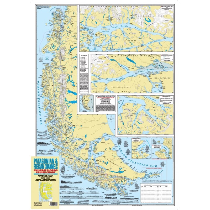 Canaux de Patagonie et de Fuégien et Canal de Beagle | Zagier y Urruty carte routière Zagier y Urruty 