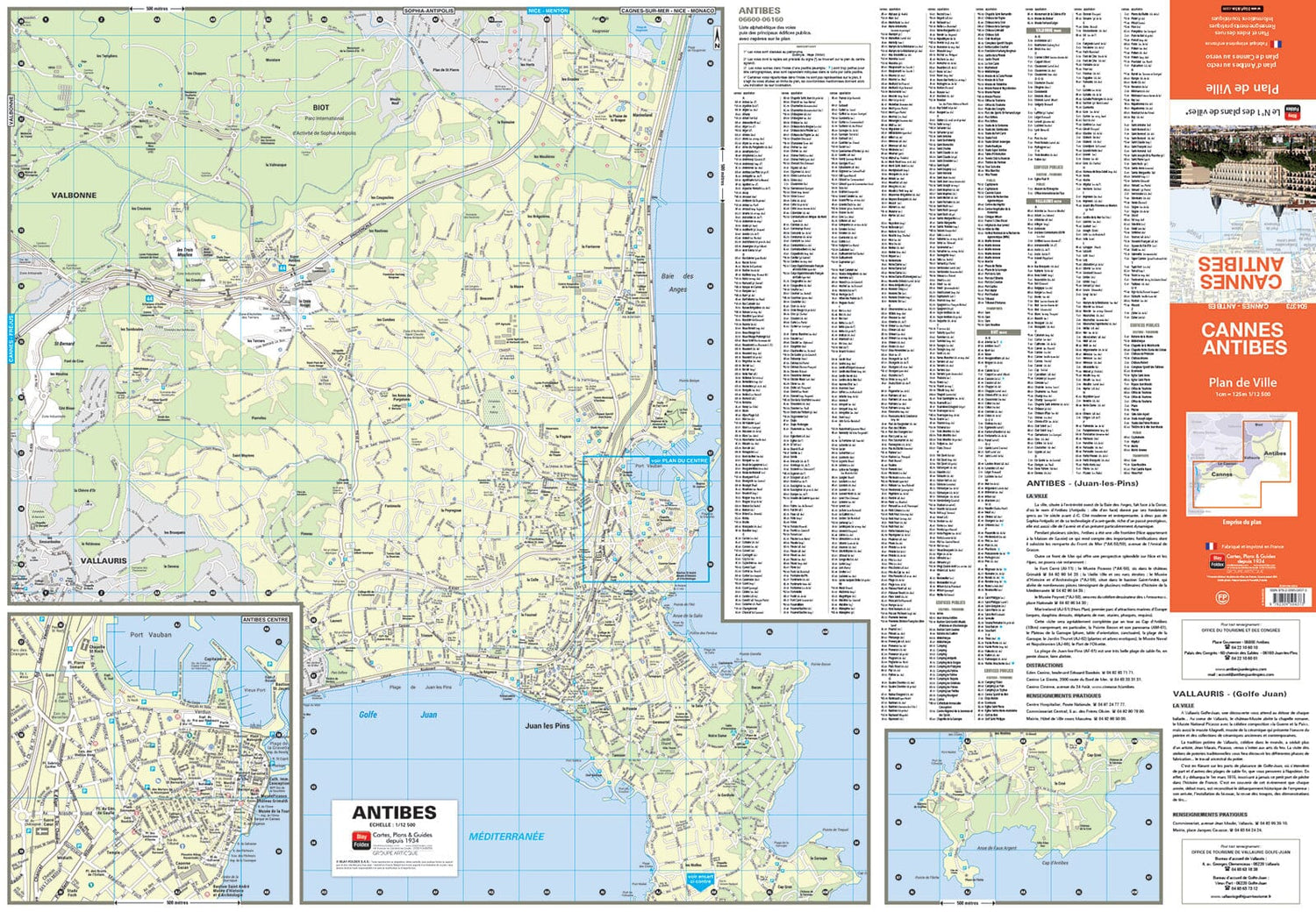Cannes et Antibes, Alpes-Maritimes - Plan de ville | Blay Foldex plan de ville Blay Foldex