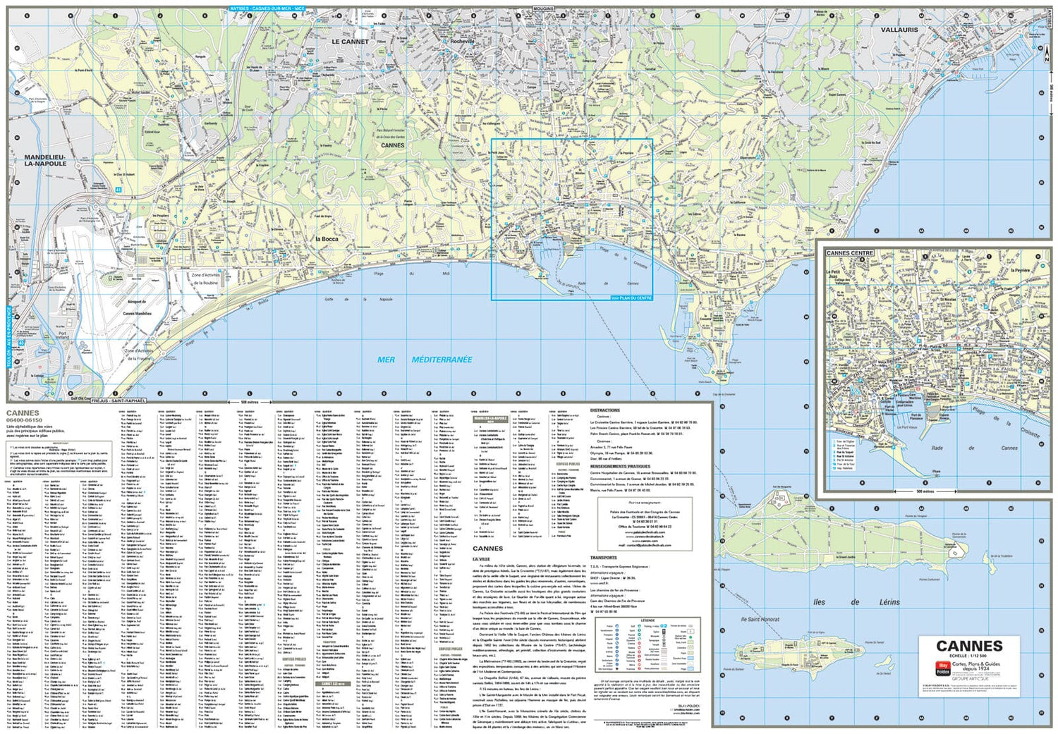 Cannes et Antibes, Alpes-Maritimes - Plan de ville | Blay Foldex plan de ville Blay Foldex