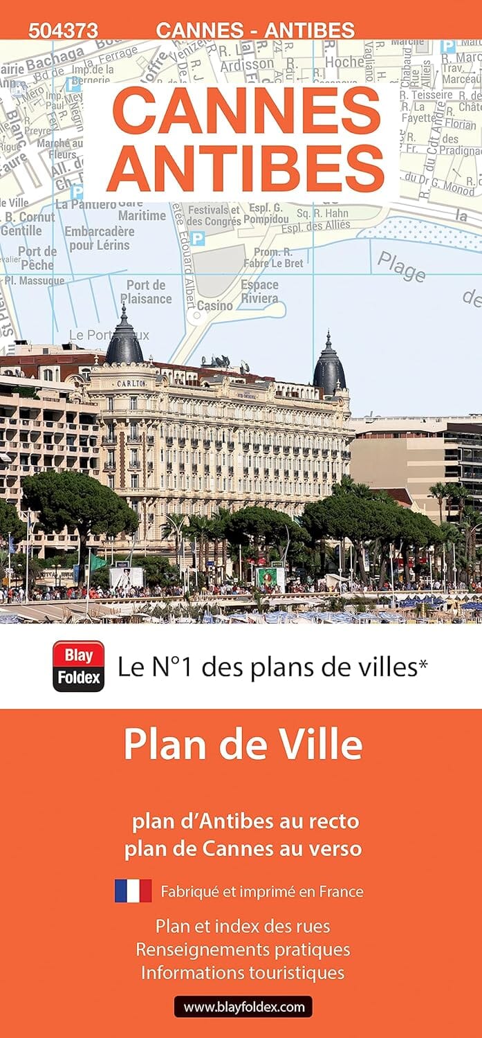 Cannes et Antibes, Alpes-Maritimes - Plan de ville | Blay Foldex plan de ville Blay Foldex