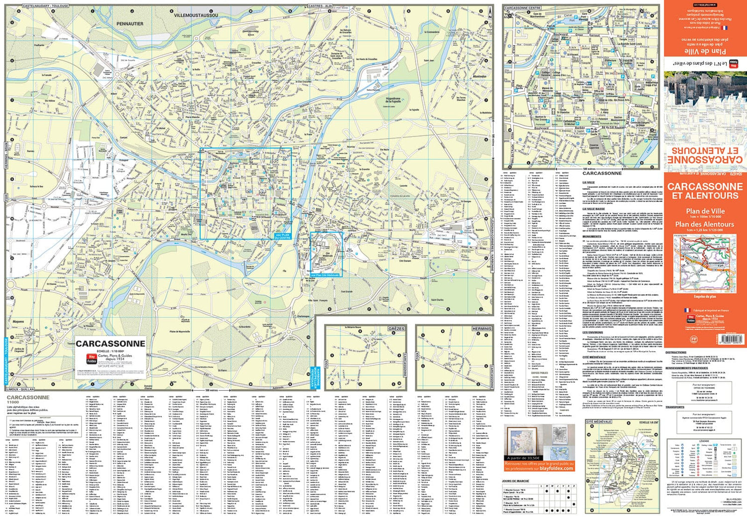 Carcassonne, Aude - Plan de ville | Blay Foldex plan de ville Blay Foldex