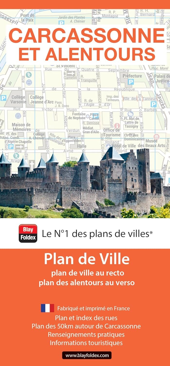 Carcassonne, Aude - Plan de ville | Blay Foldex plan de ville Blay Foldex 