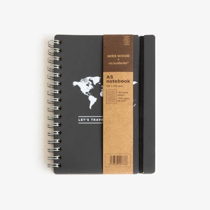 Carnet de notes - gris - 15,3 x 21,5 cm | Miss Wood guide pratique Miss Wood 
