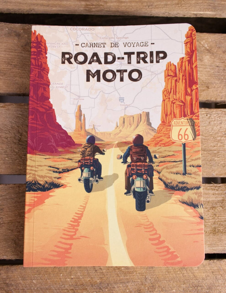 Carnet de voyage - Road trip à moto (format A5) | Aventura carnet de voyage Aventura