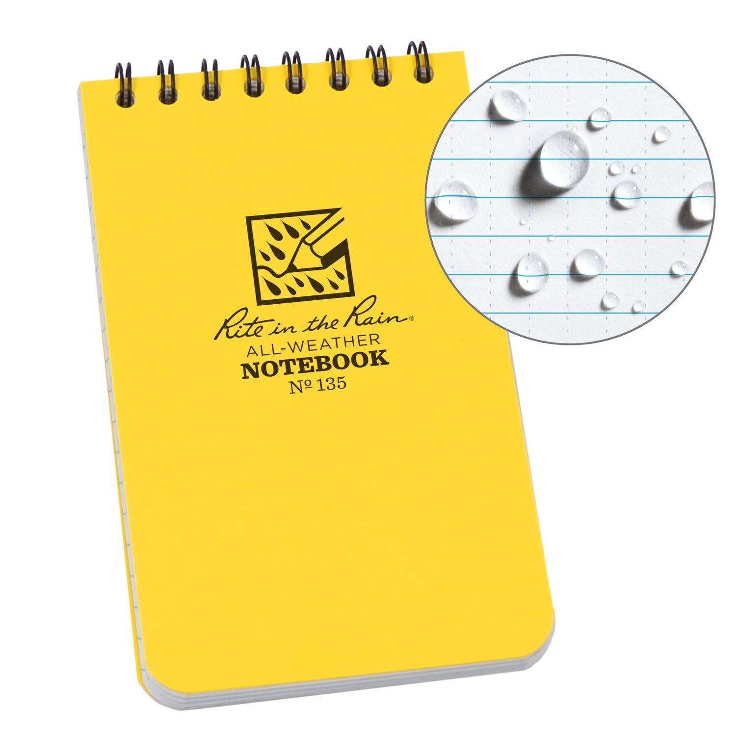 Carnet de voyage waterproof – Spirale supérieure | Rite in the Rain carnet de voyage Rite in the Rain Yellow 3x5" / 8x13 cm