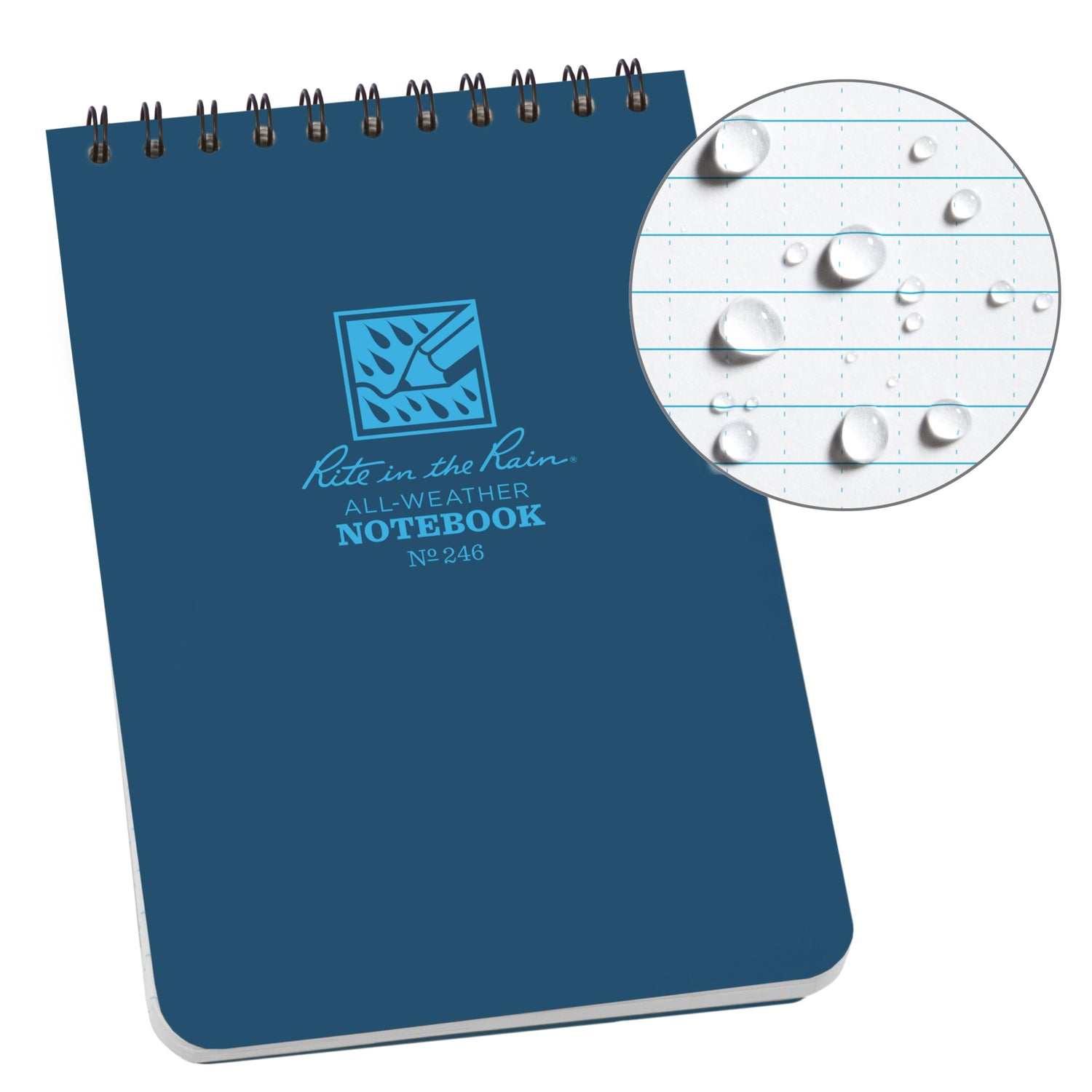 Carnet de voyage waterproof – Spirale supérieure | Rite in the Rain carnet de voyage Rite in the Rain Blue 4x6” / 10x15 cm