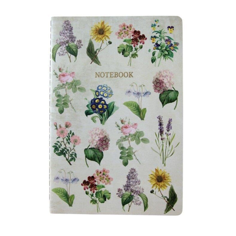 Carnet ligné style vintage 14 x 20 cm - Motif "Fleurs" | Sass & Belle carnet de voyage Sass & Belle 