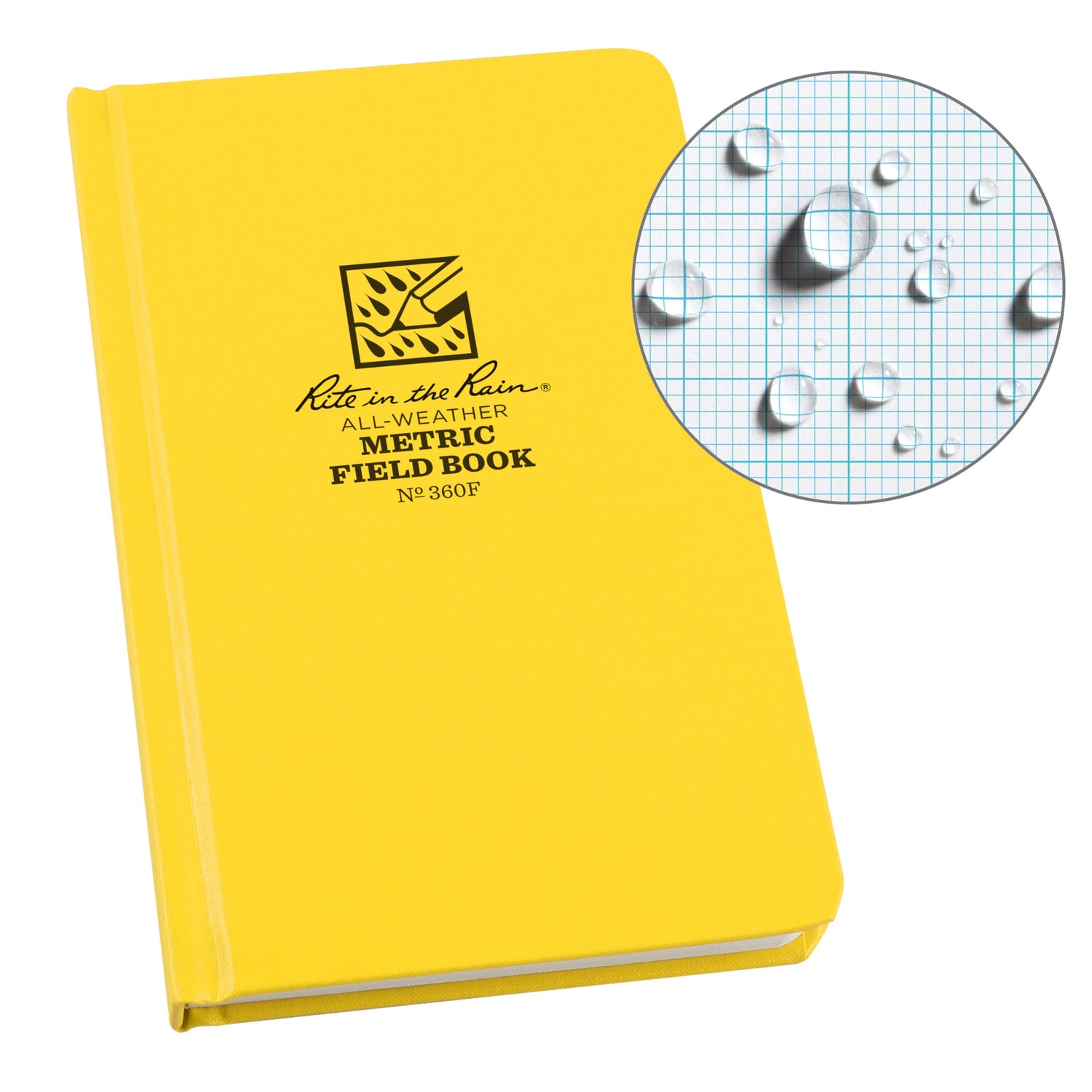 Carnet rigide étanche – Jaune Fabrikoid 5x7.5” (370F / 360F) | Rite in the Rain carnet de voyage Rite in the Rain Metric Field