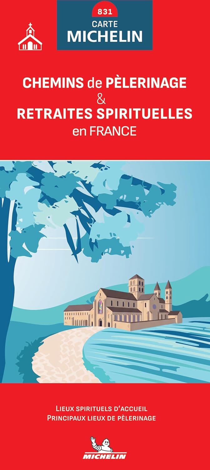 Carte - Chemins de pèlerinage & retraites spirituelles en France | Michelin carte routière Michelin 