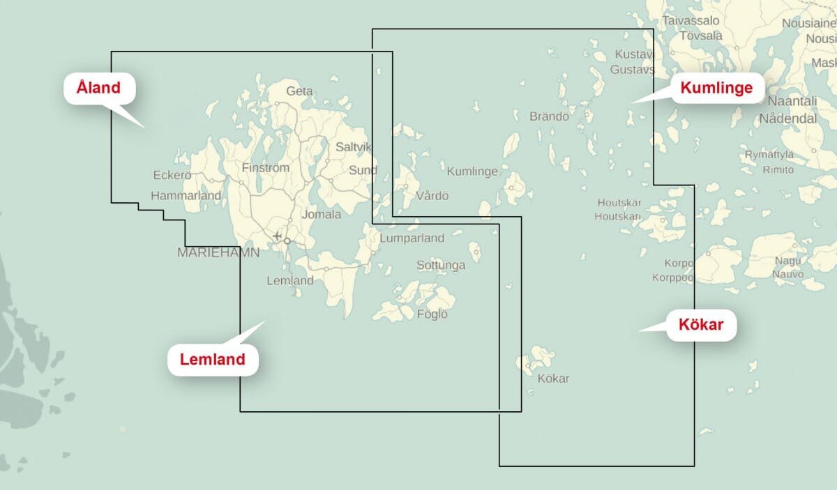 Carte cycliste - Åland Ahvenanmaa (Finlande) | Calazo carte de randonnée Calazo
