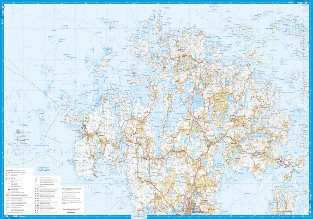 Carte cycliste - Åland Ahvenanmaa (Finlande) | Calazo carte de randonnée Calazo