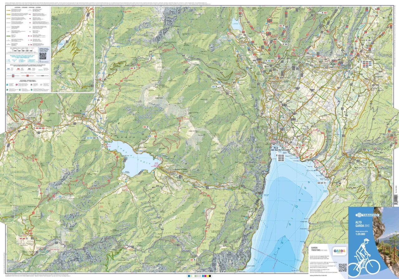 Carte cycliste - Alto Garda Bike VBK1 | Tabacco carte de randonnée Tabacco