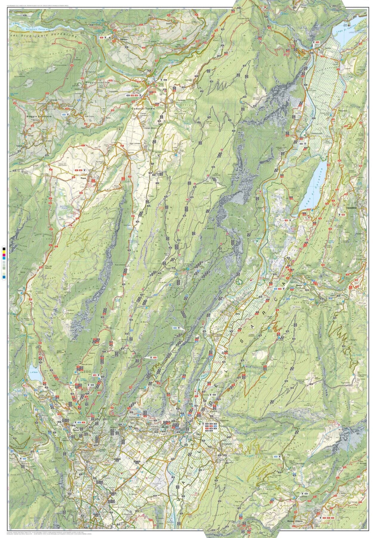 Carte cycliste - Alto Garda Bike VBK1 | Tabacco carte de randonnée Tabacco