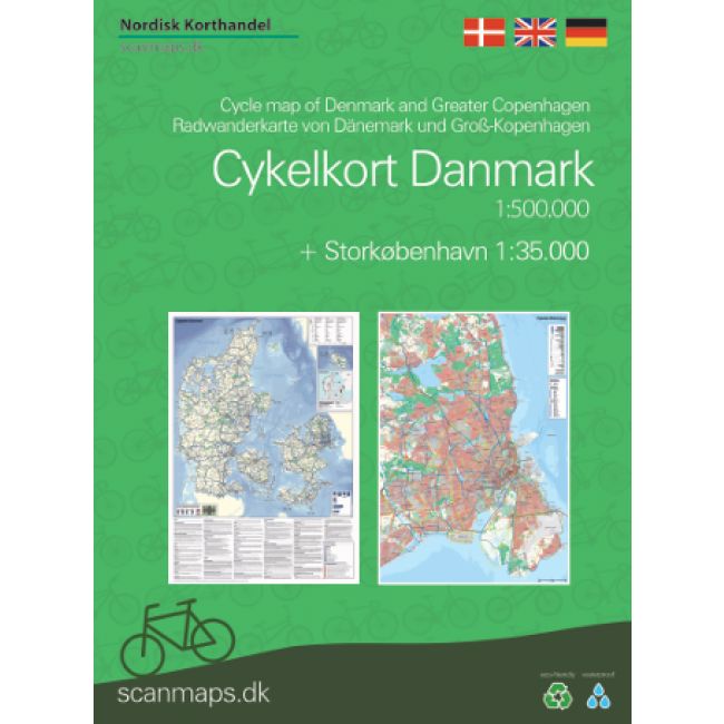 Carte cycliste - Danemark & Copenhague | Scanmaps carte cycliste Scanmaps
