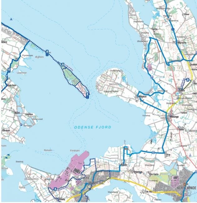 Carte cycliste et pédestre - Fionie / Fyn (Danemark) | Scanmaps carte cycliste Scanmaps
