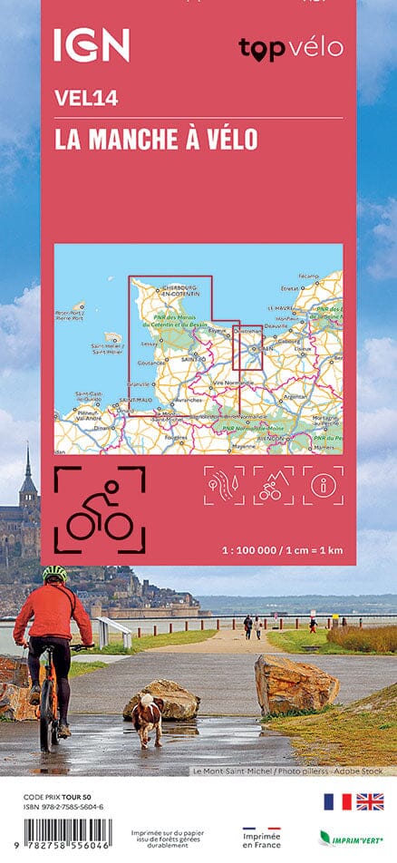 Carte cycliste - La Manche à vélo | IGN carte cycliste IGN