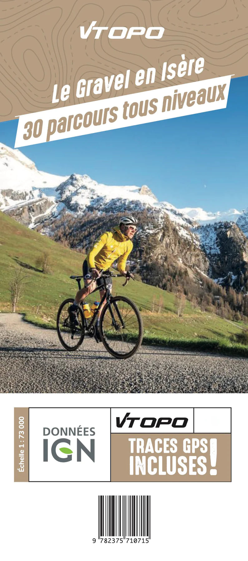 Carte cycliste - Le Gravel en Isère, 30 parcours tous niveaux | VTOPO carte cycliste VTOPO