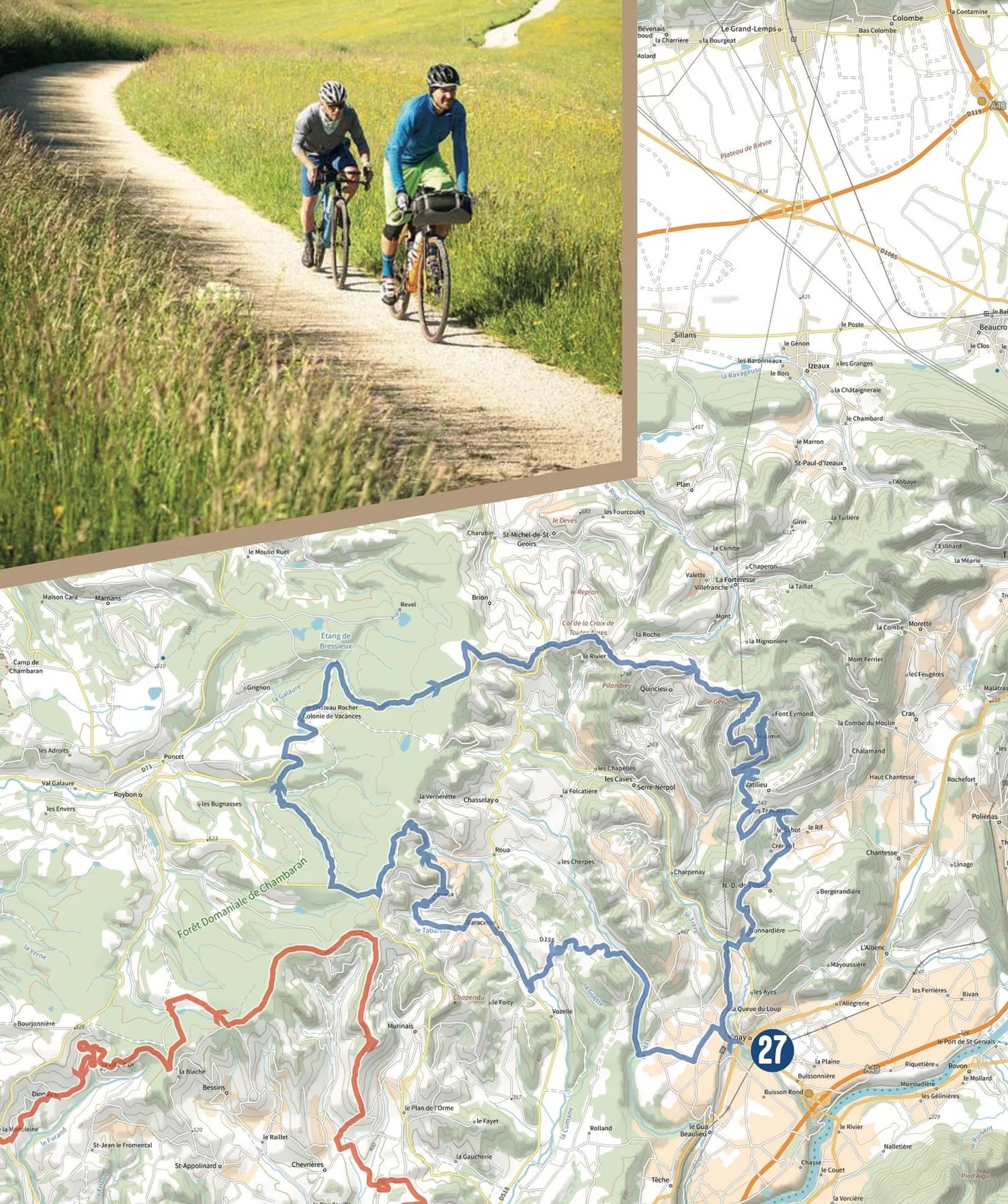 Carte cycliste - Le Gravel en Isère, 30 parcours tous niveaux | VTOPO carte cycliste VTOPO