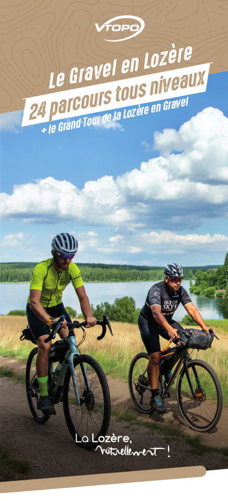 Carte cycliste - Le Gravel en Lozère, 24 parcours tous niveaux | VTOPO carte pliée VTOPO 