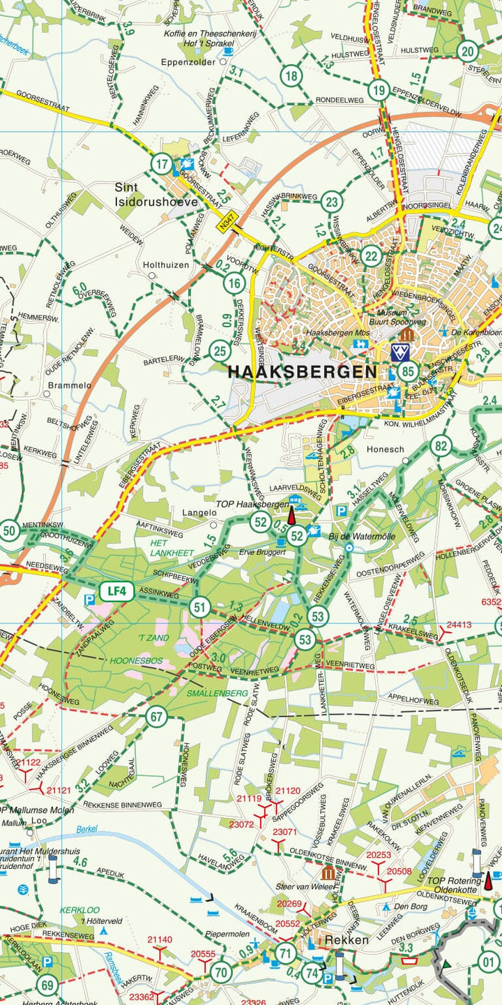 Carte cycliste n° 20 - Midden & Zuid-Limburg (Pays-Bas) | Falk carte cycliste Falk