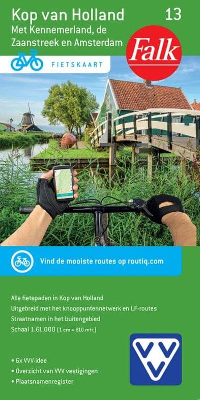 Carte cycliste n° 13 - Kop van Holland (Pays-Bas) | Falk carte cycliste Falk Default Title