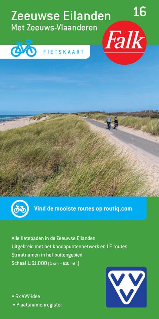 Carte cycliste n° 16 - Zeeuwse Eilanden (Pays-Bas) | Falk carte cycliste Falk 