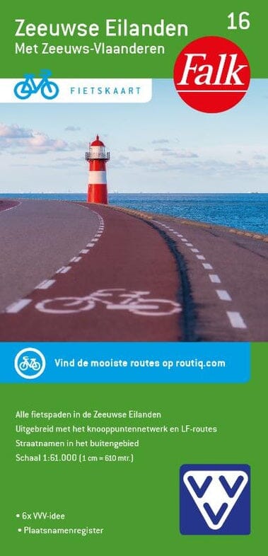 Carte cycliste n° 16 - Zeeuwse Eilanden (Pays-Bas) | Falk carte cycliste Falk Default Title