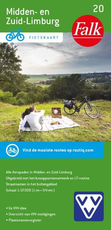 Carte cycliste n° 20 - Midden & Zuid-Limburg (Pays-Bas) | Falk carte cycliste Falk 