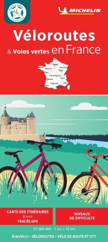 Carte de cyclotourisme - Véloroutes & voies vertes en France | Michelin carte cycliste Michelin