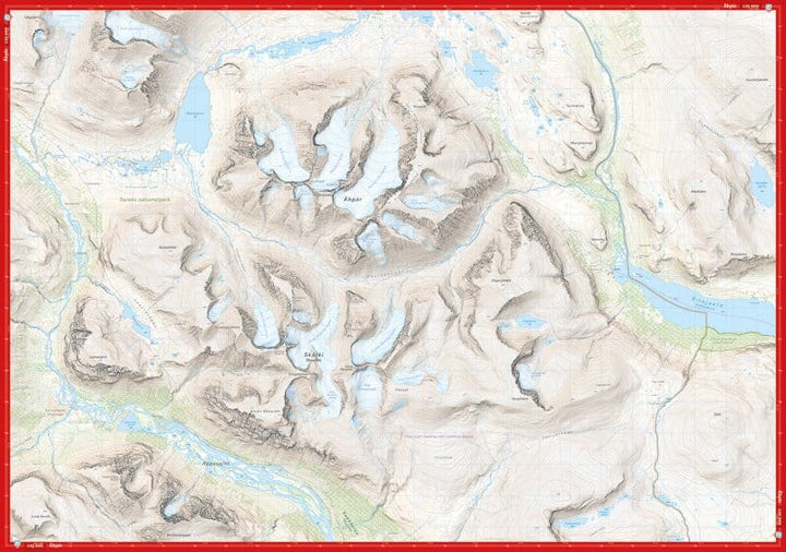 Carte de haute montagne - Ähpár & Rapadalen (Suède) | Calazo carte pliée Calazo 