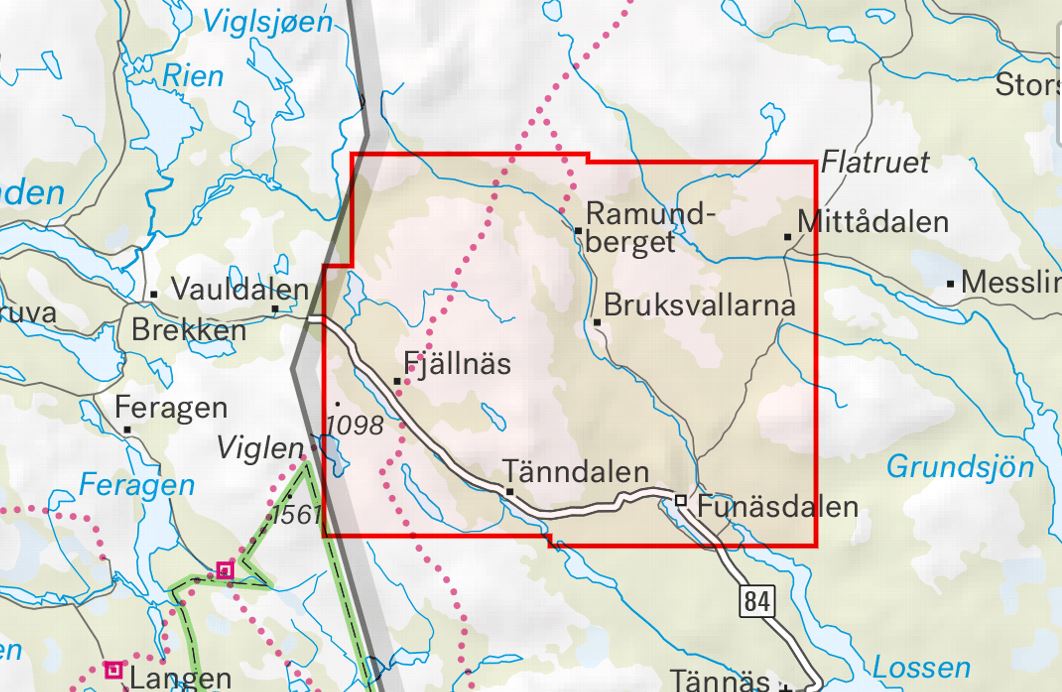 Carte de haute montagne - Funäsfjällen (Suède) | Calazo carte de randonnée Calazo