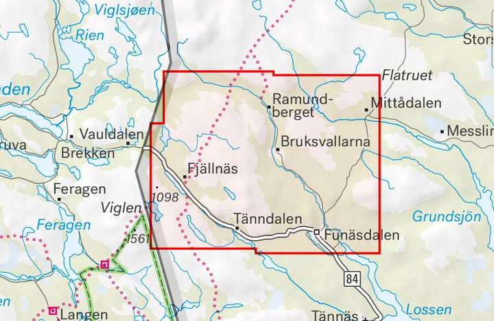 Carte de haute montagne - Funäsfjällen (Suède) | Calazo carte pliée Calazo 