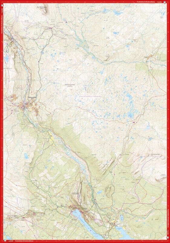 Carte de haute montagne - Funäsfjällen (Suède) | Calazo carte de randonnée Calazo