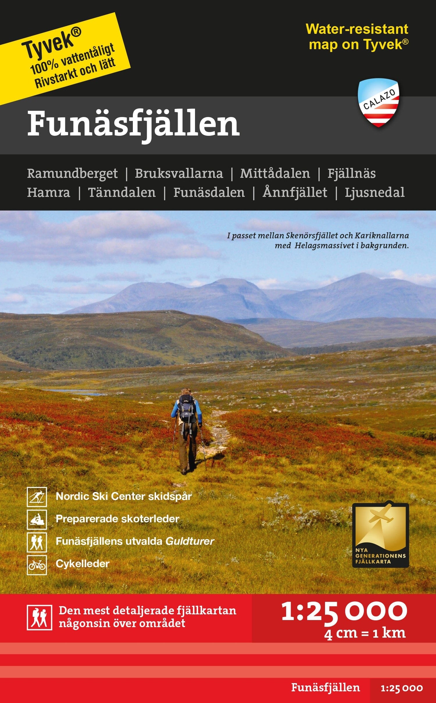 Carte de haute montagne - Funäsfjällen (Suède) | Calazo carte de randonnée Calazo Default Title