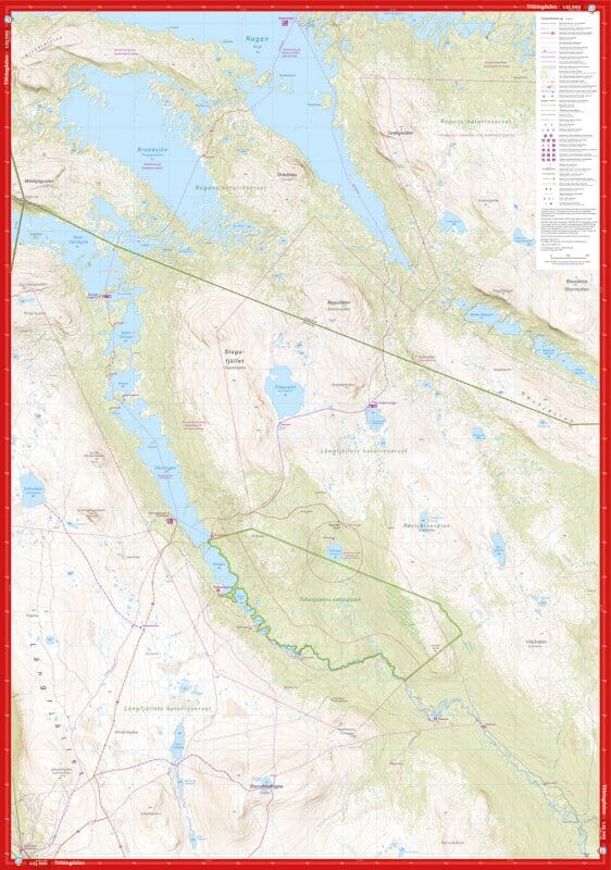 Carte de haute montagne - Grövelsjön & Töfsingdalens nationalpark (Suède) | Calazo carte de randonnée Calazo