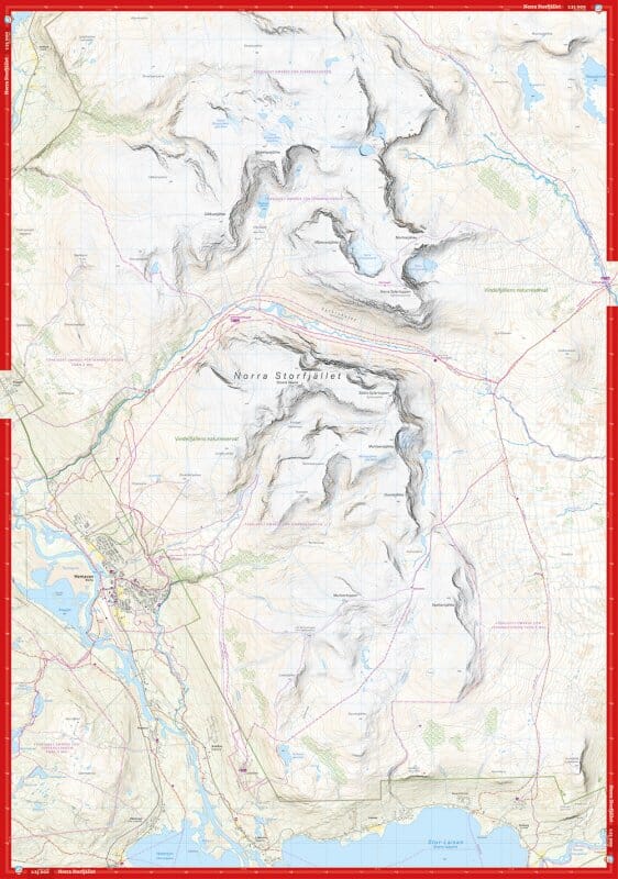 Carte de haute montagne - Hemavan (Suède) | Calazo carte de randonnée Calazo