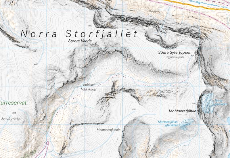 Carte de haute montagne - Hemavan (Suède) | Calazo carte de randonnée Calazo