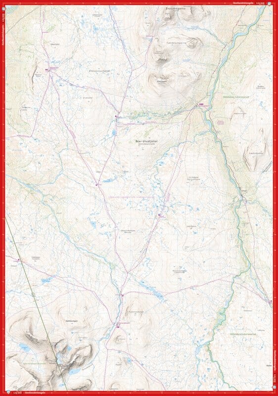 Carte de haute montagne - Jämtlandstriangeln (Suède) | Calazo carte de randonnée Calazo