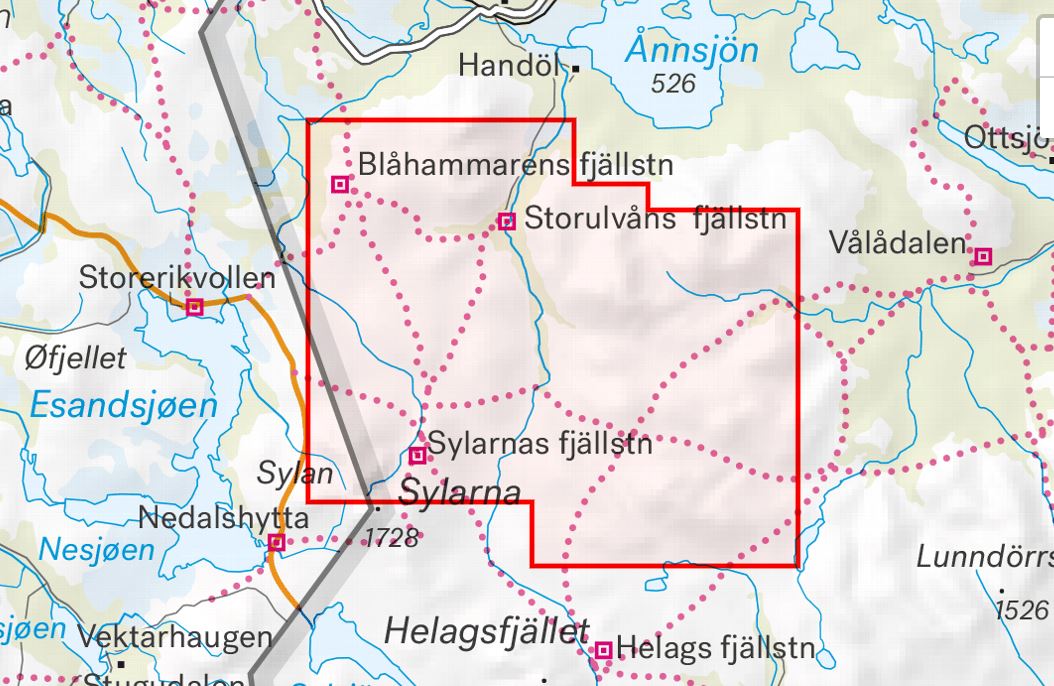 Carte de haute montagne - Jämtlandstriangeln (Suède) | Calazo carte de randonnée Calazo